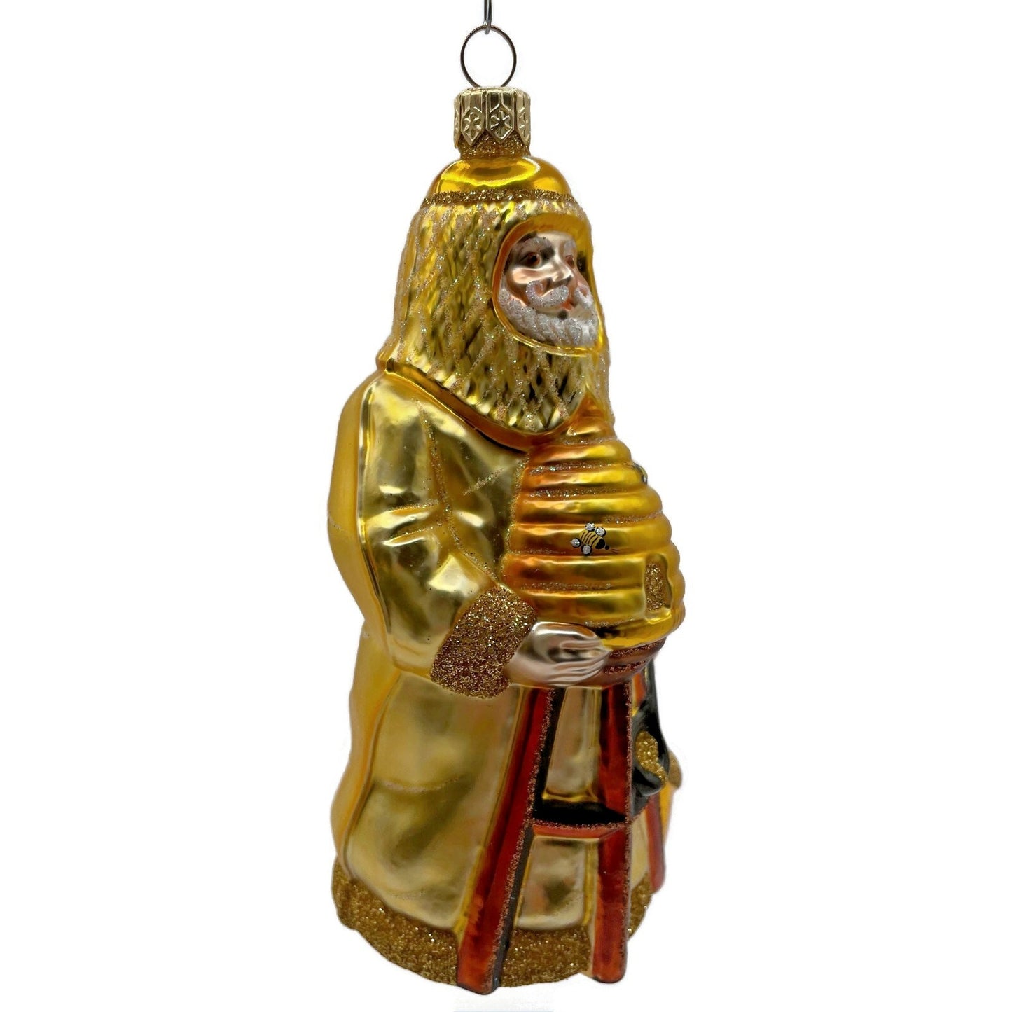 Patricia Breen Beeskeeping Santa Yellow Gold Spring Christmas Tree Ornament