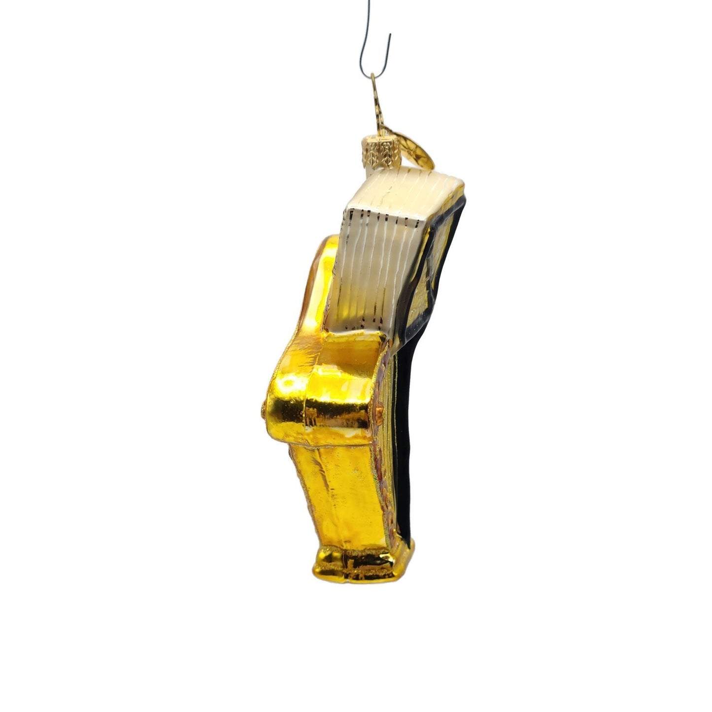 Christopher Radko Sounding Joy Harp Blown Glass Christmas Holiday Tree Ornament