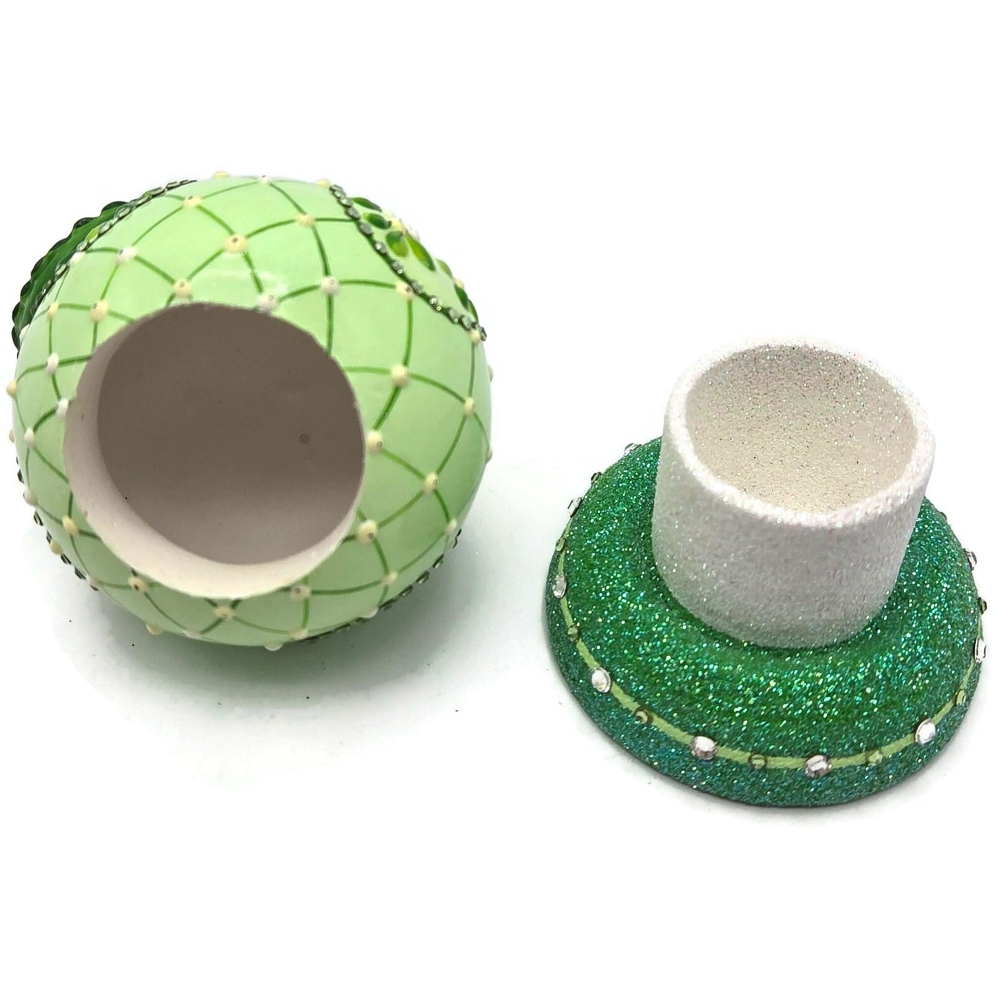 Patricia Breen Chameleon Cachette Mistletoe Floral Candy Container Christmas