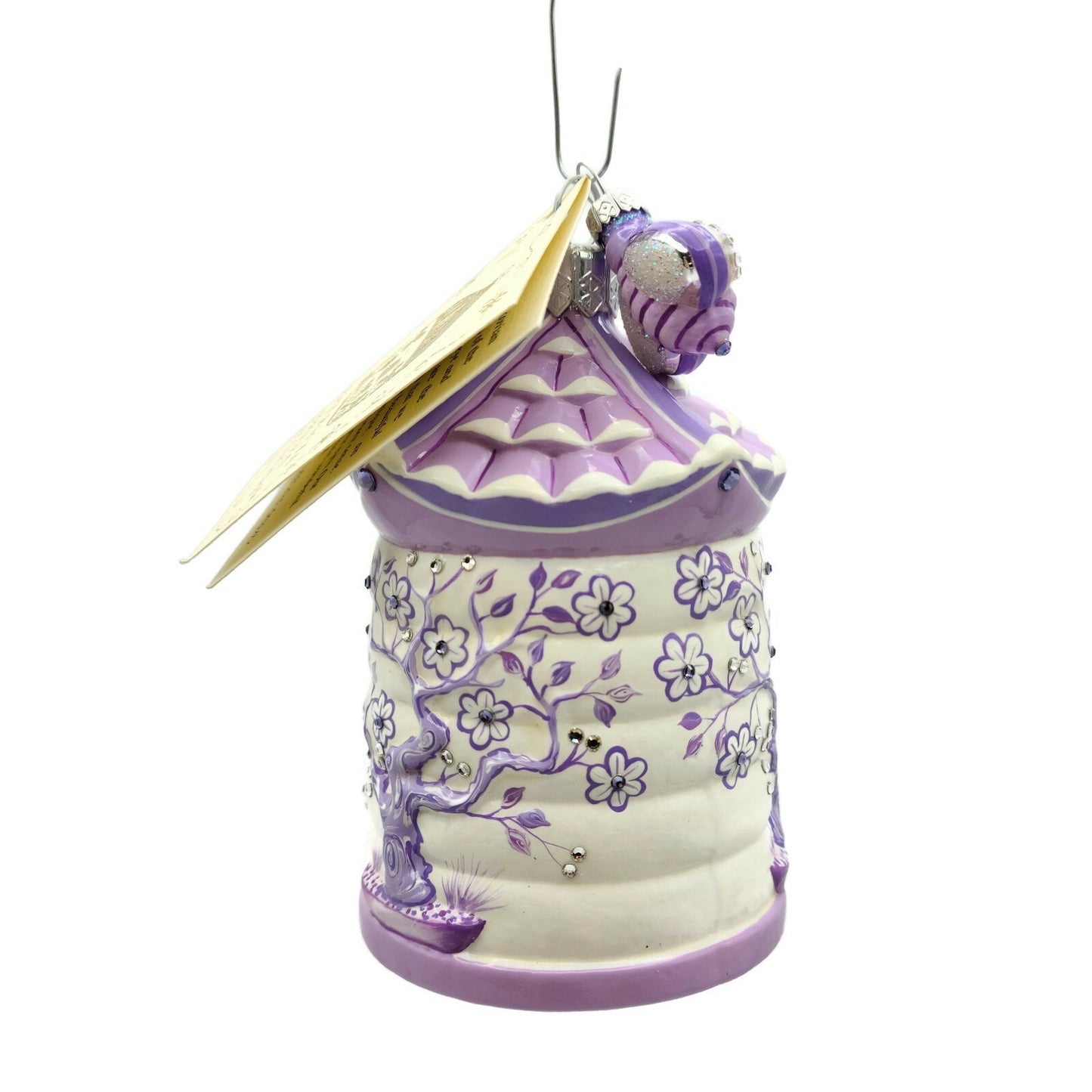 Patricia Breen Zenskep Chinoiserie Violet Beehive Christmas Holiday Ornament