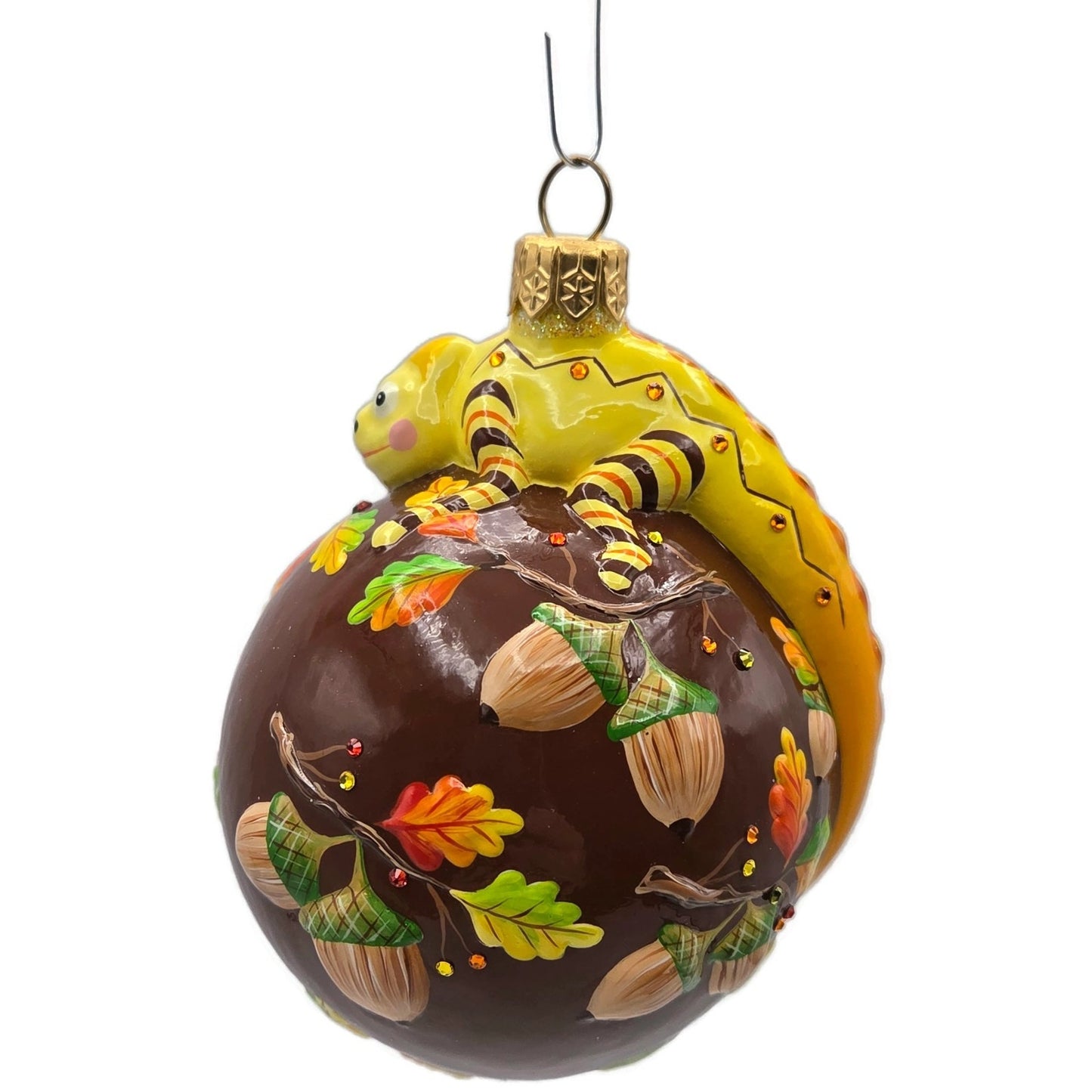 Patricia Breen Happy Holidays Hamish Autumnal Chameleon Fall Christmas Ornament