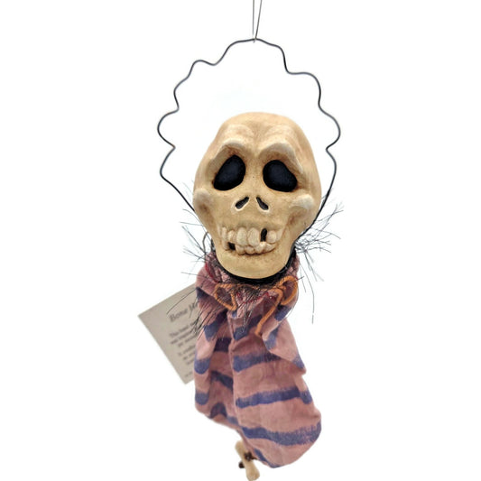 Rucus Studios Bone Head Skeleton Halloween Ornament By Scott Smith 2001 Handmade