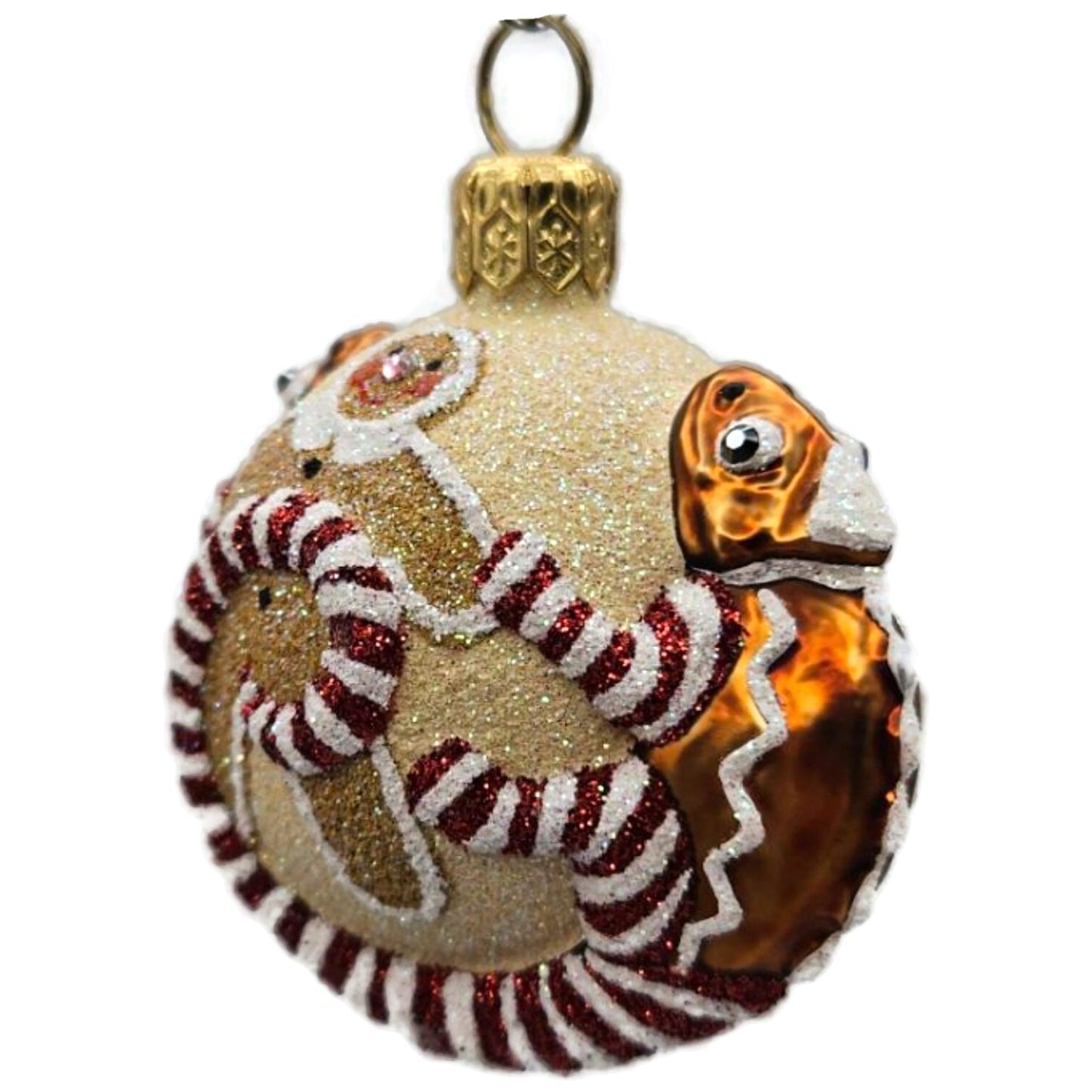 Patricia Breen For James Twice Gingerbread Chameleon Christmas Tree Ornament