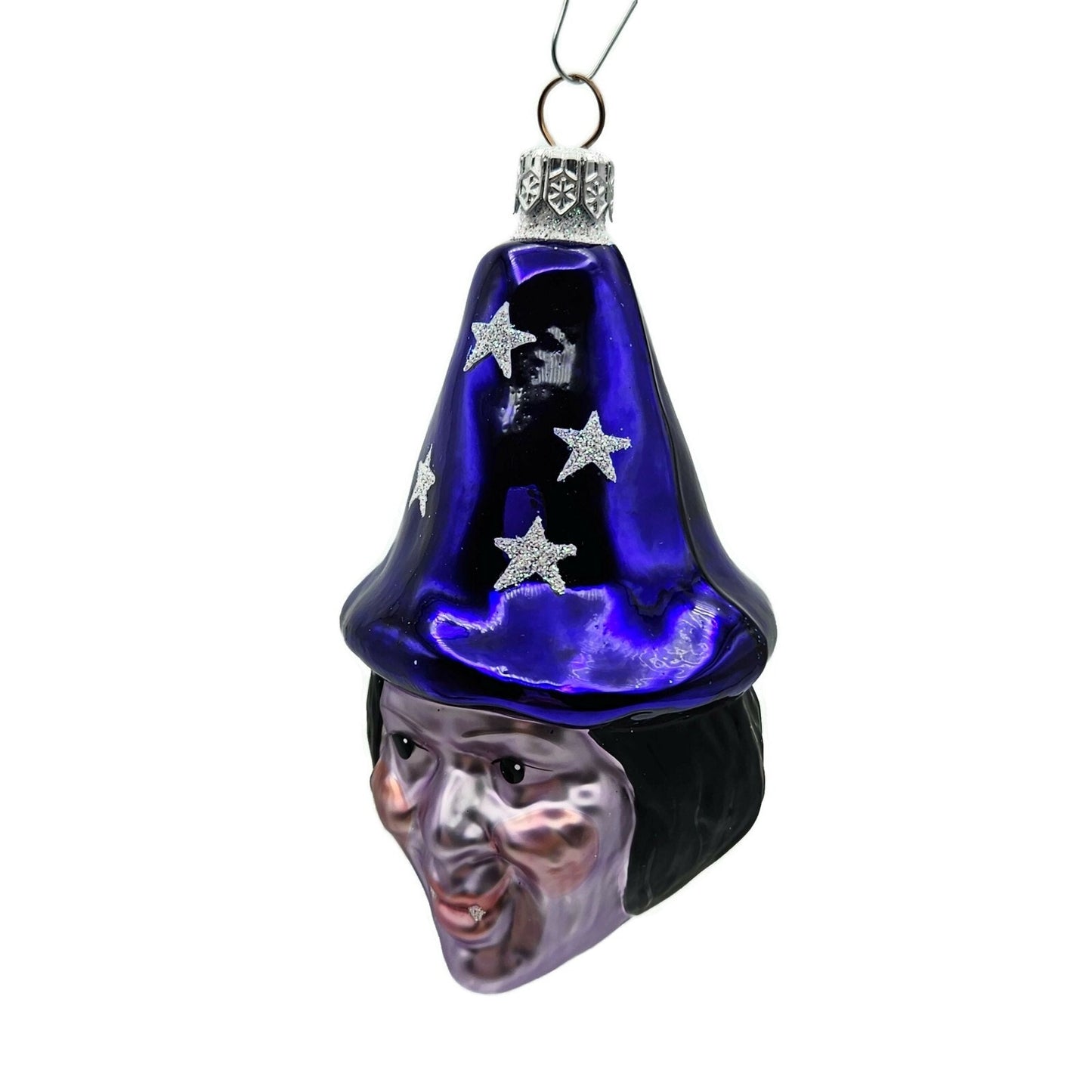 Patricia Breen Witch Hazel Lavender Face Stars Hat Halloween Christmas Ornament