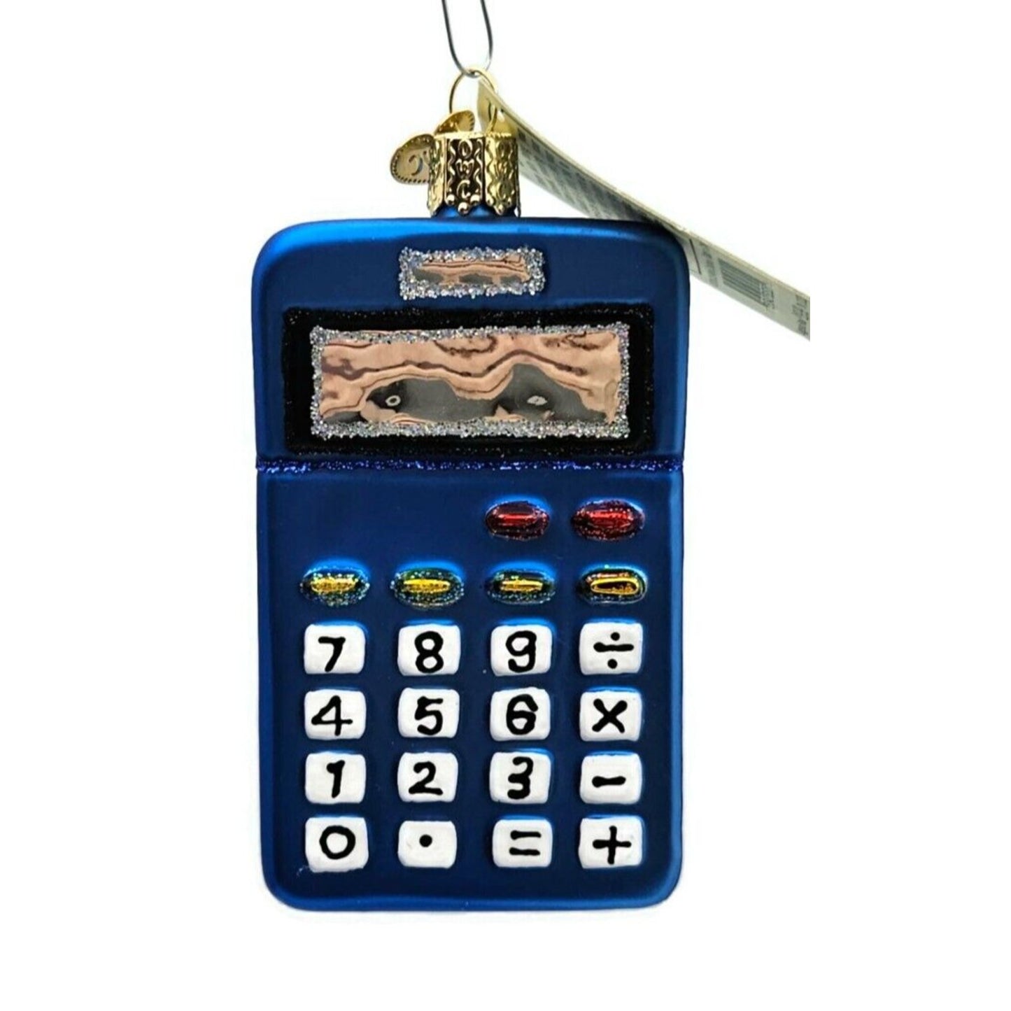 Old World Christmas Calculator Blown Glass Christmas Holiday Tree Ornament OWC