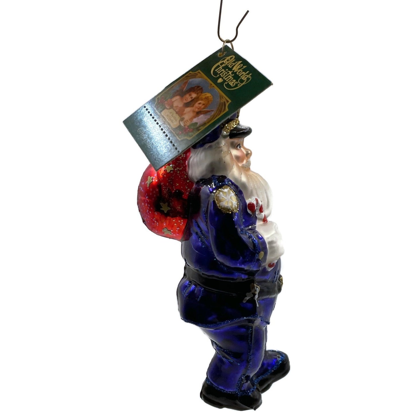 Police Officer Ornament Santa Claus Christmas Tree OWC Old World Christmas Decor