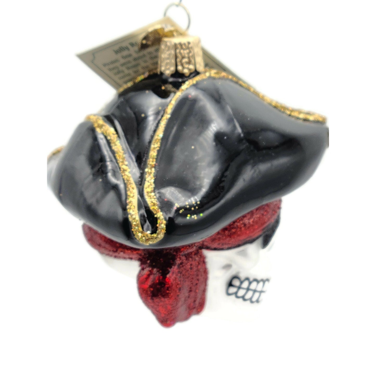 Old World Christmas Jolly Roger Pirate Skull Halloween Christmas Ornament OWC