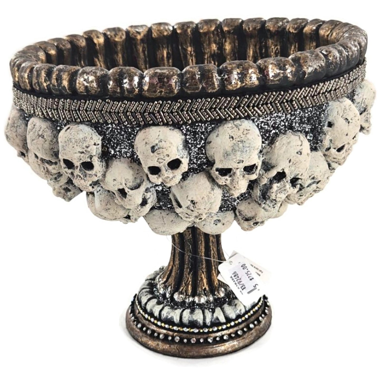 Katherine’s Collection Shakesfeare Skull Bowl Halloween Decor Gothic Centerpiece