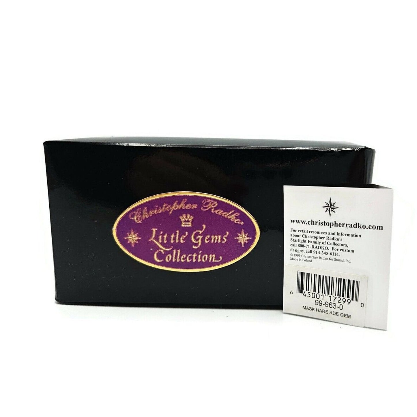 Christopher Radko Mask Hare Ade Gem Christmas Holiday Tree Ornament 99-963-0