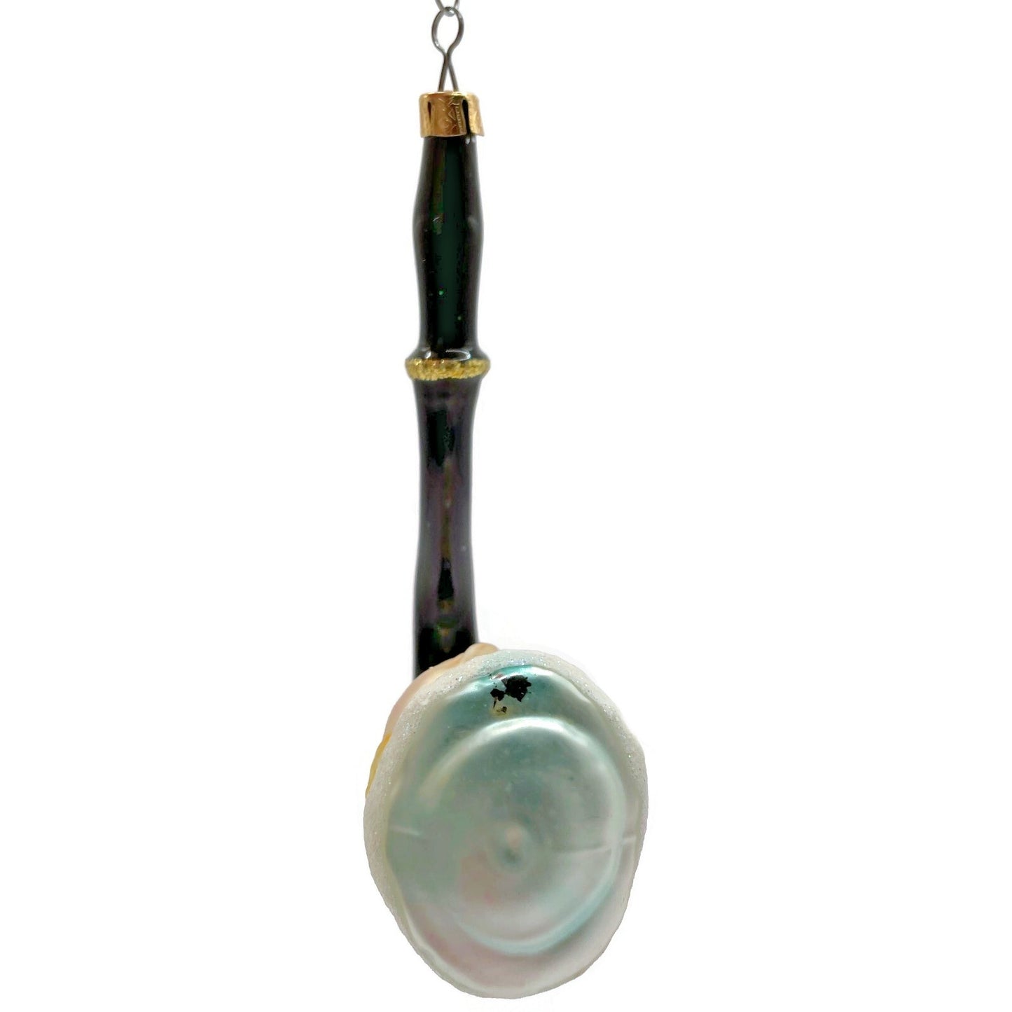 Christopher Radko Talking Pipe Two Faced Black Pearl Christmas Tree Ornament