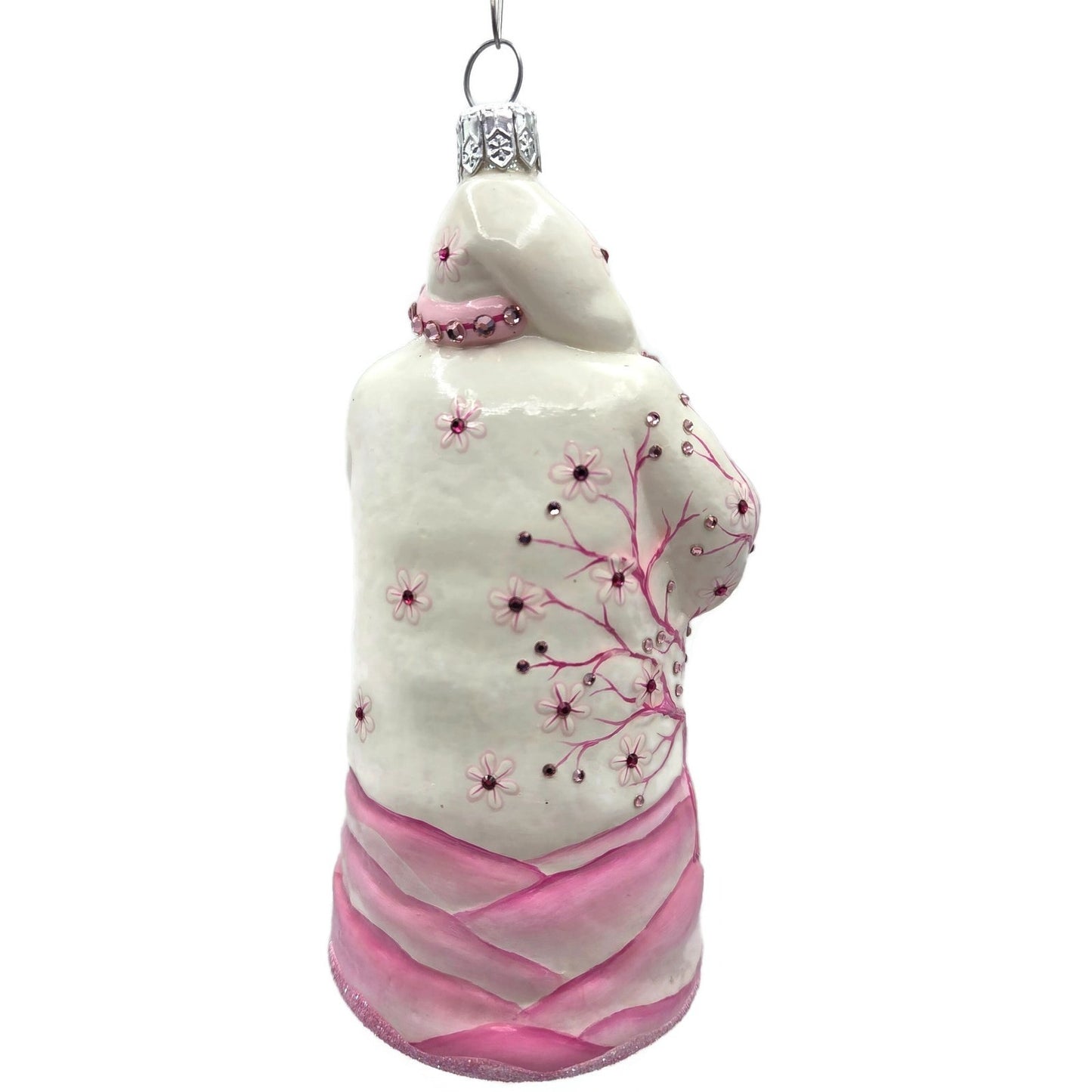 Patricia Breen Exquisite Santa Pink Flower Pagoda Spring Christmas Ornament CATZ