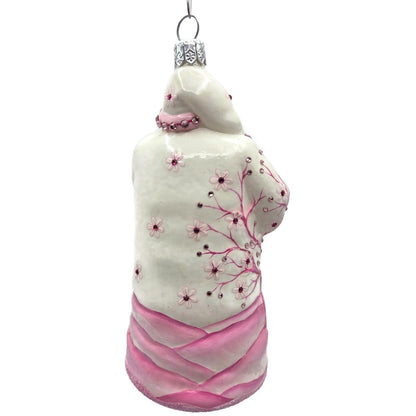 Patricia Breen Exquisite Santa Pink Flower Pagoda Spring Christmas Ornament CATZ