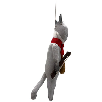 Gladys Boalt The Cat and the Fiddle Fabric Handmade Signed Christmas Ornament