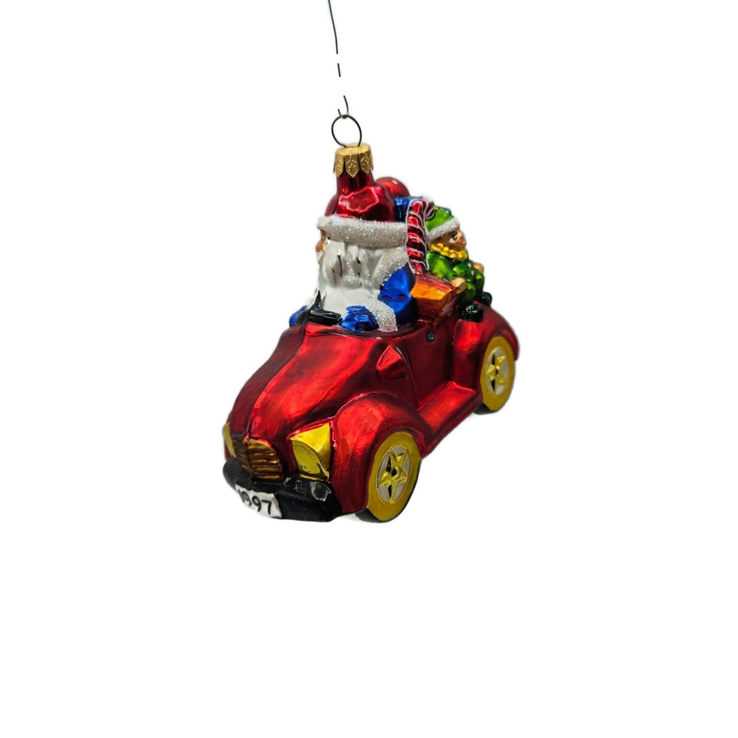 Christopher Radko Jolly Jalopy Santa Claus Christmas Tree Ornament 97-151-0
