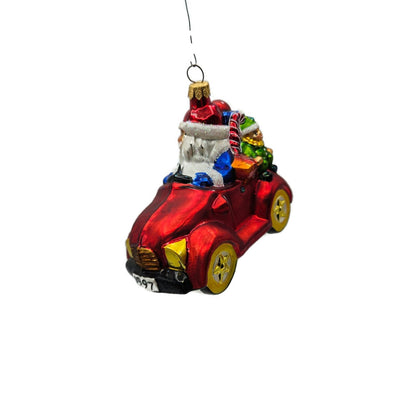 Christopher Radko Jolly Jalopy Santa Claus Christmas Tree Ornament 97-151-0