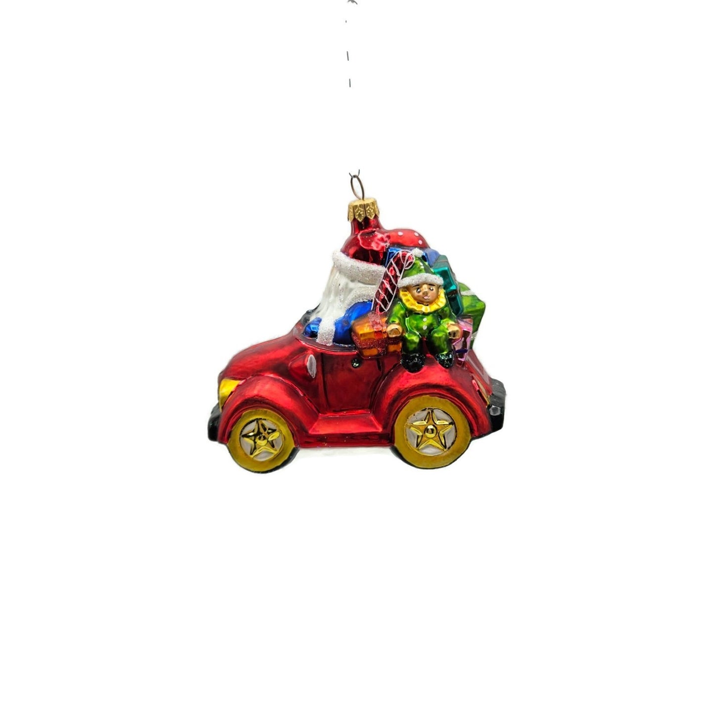Christopher Radko Jolly Jalopy Santa Claus Christmas Tree Ornament 97-151-0