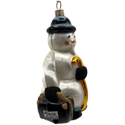 Patricia Breen Professor Mercury Snowman Christmas Tree Ornament Neiman Marcus