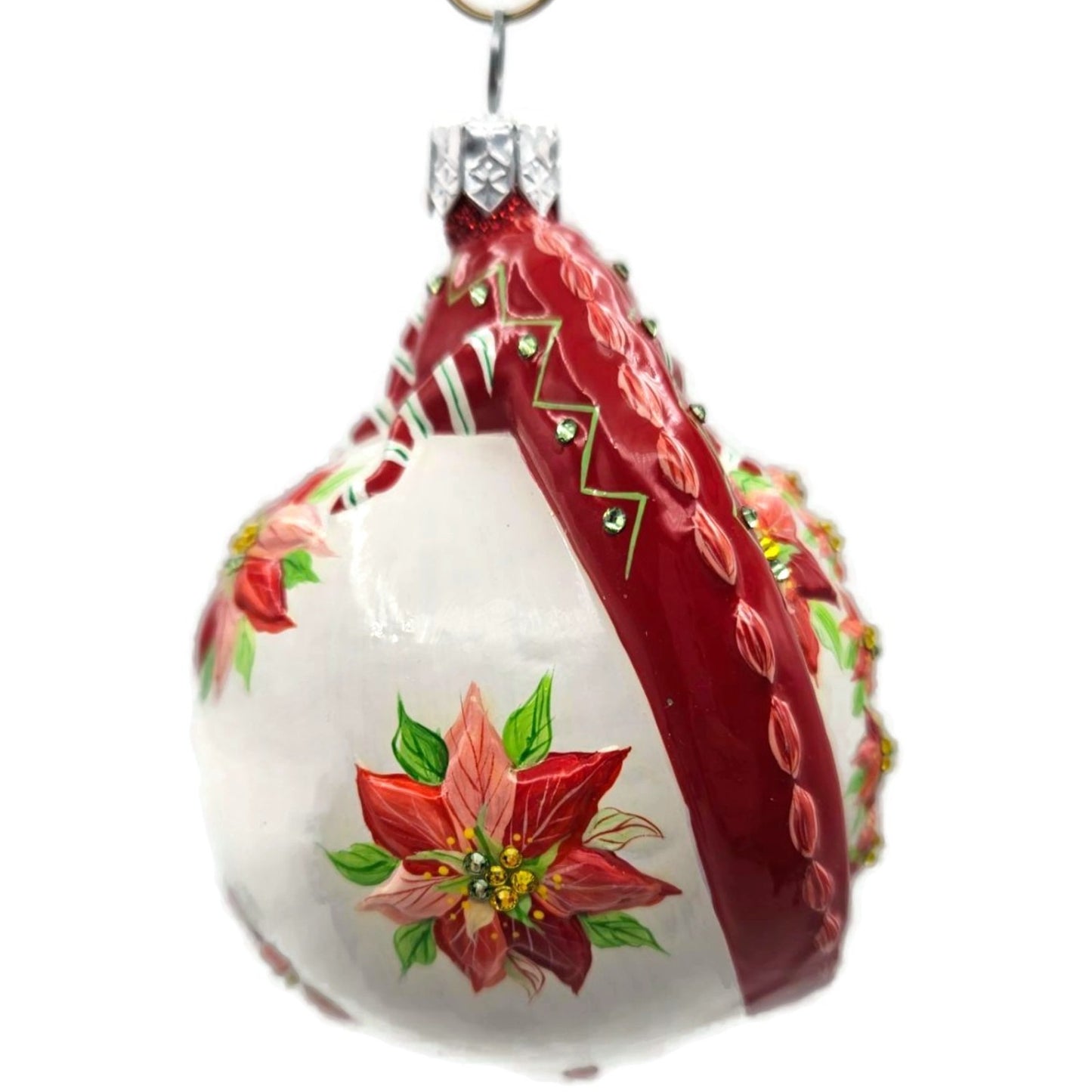 Patricia Breen Happy Holidays Hamish Poinsettia Chameleon Christmas Ornament