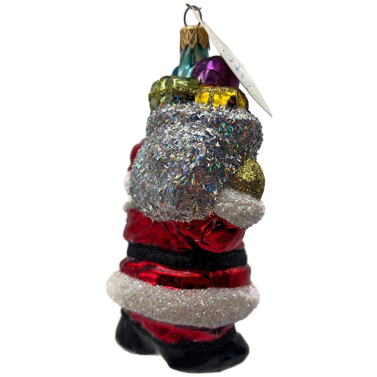 Larry Fraga A Sack Full Of Goodies Glitter Series Santa Claus Christmas Ornament