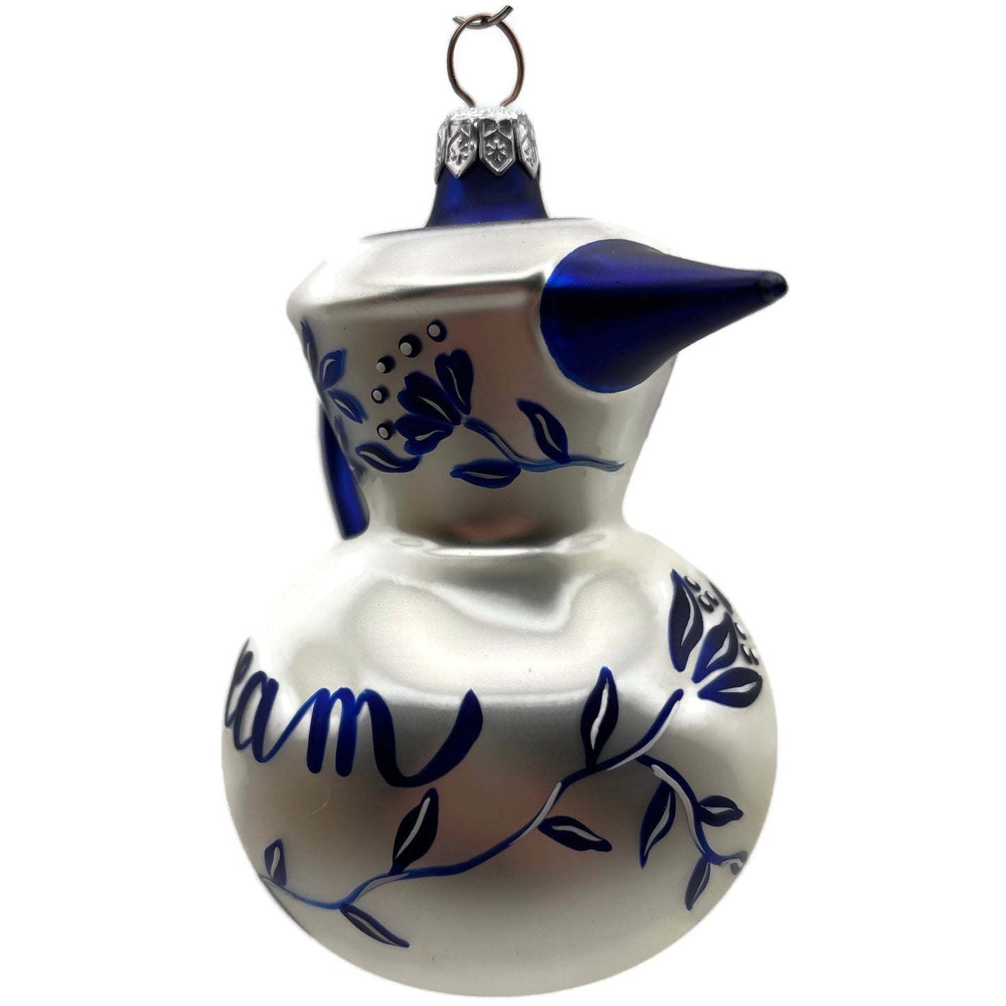 Patricia Breen Sweet Cream Pearl Flower Blue Spout Spring Christmas Ornament