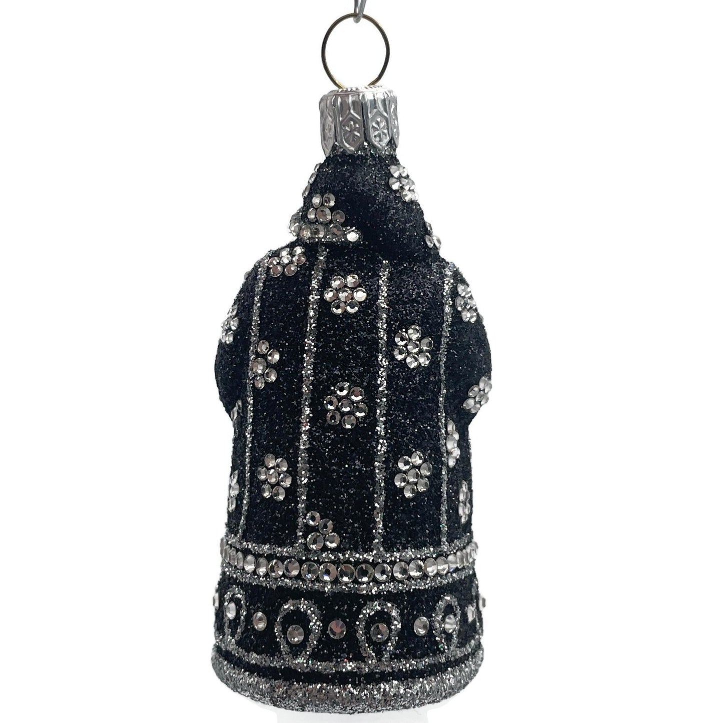 Patricia Breen Miniature Sublime Santa Claus Black Christmas Tree Ornament