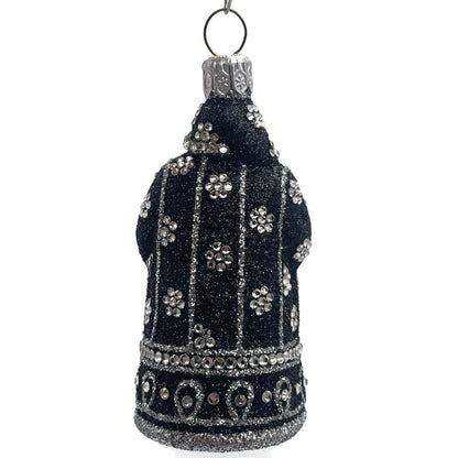 Patricia Breen Miniature Sublime Santa Claus Black Christmas Tree Ornament