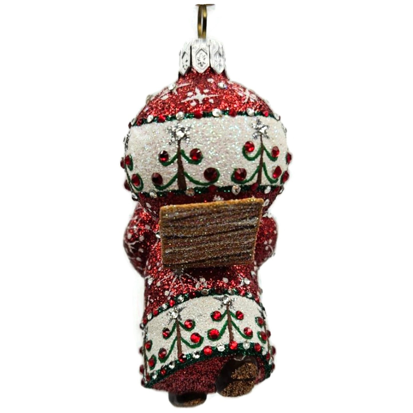 Patricia Breen Santa for Liliana Red Jeweled Glass Christmas Tree Ornament 2857