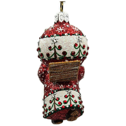 Patricia Breen Santa for Liliana Red Jeweled Glass Christmas Tree Ornament 2857