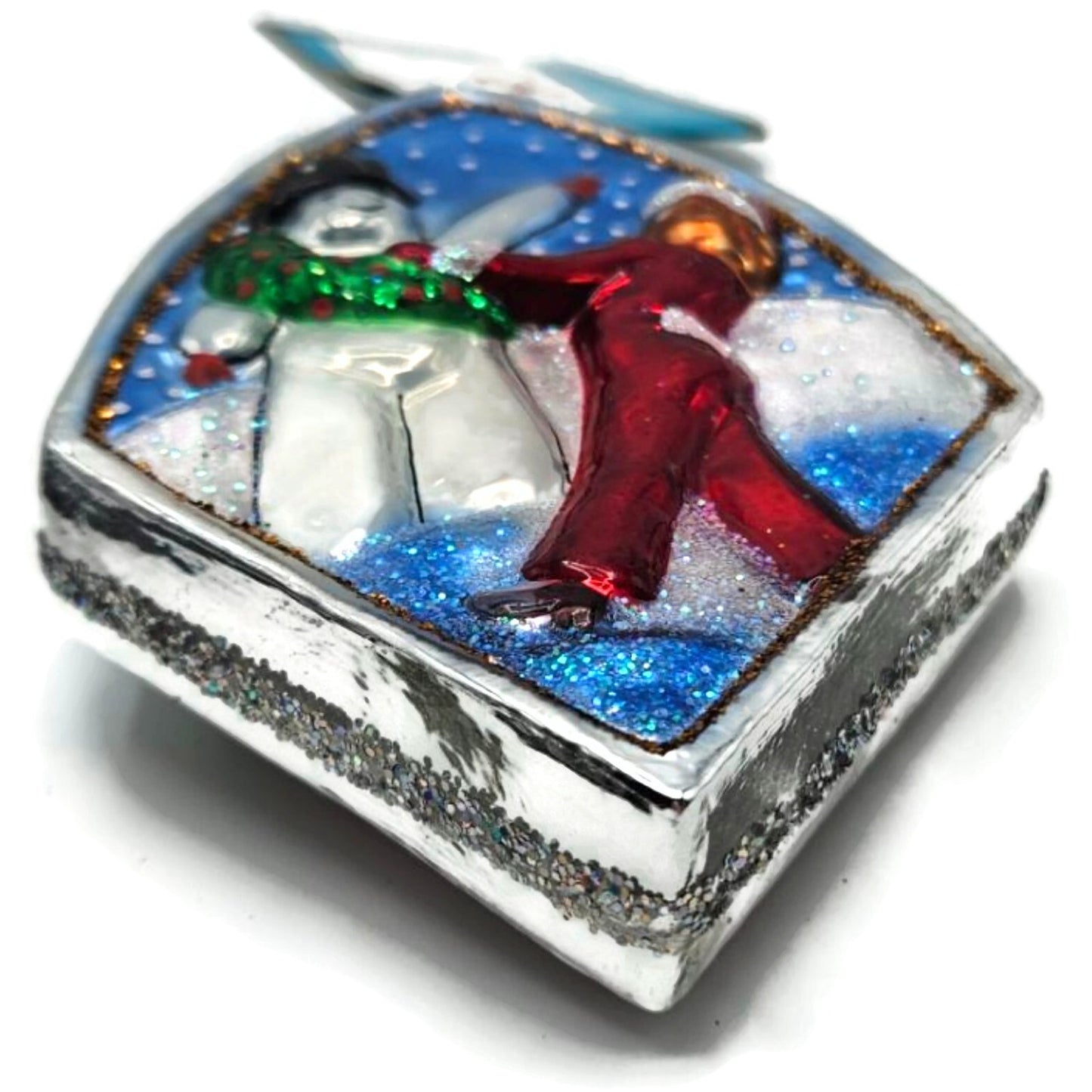 Christopher Radko Calm Bright Santa Snowman Christmas Ornament Winter 1013358