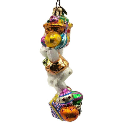 Christopher Radko Eggstra Plenty Easter Bunny Christmas Tree Ornament 0104190