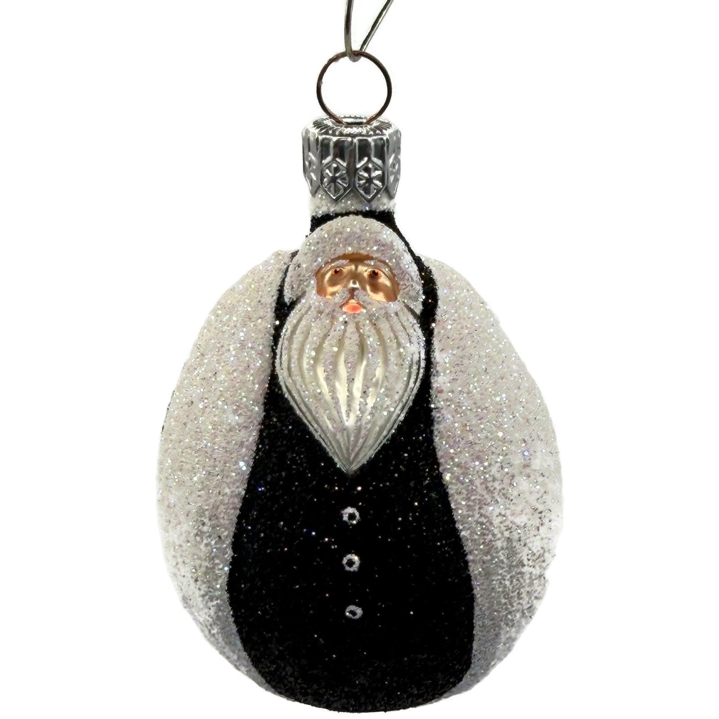 Patricia Breen Santa Ladybug Black Buttons Polka Dots Christmas Ornament 2133
