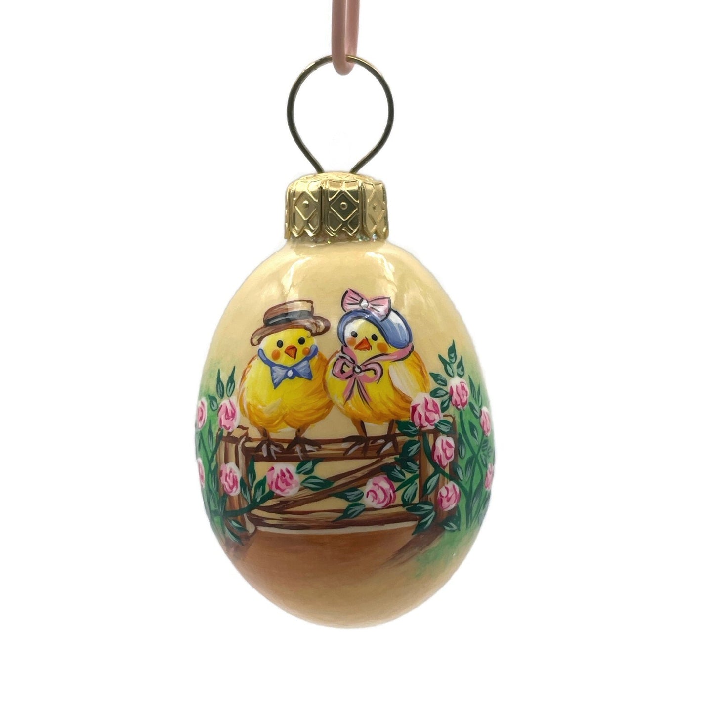 Patricia Breen Miniature Egg Surprise Meet the Peeps Glass Easter Ornament 3310