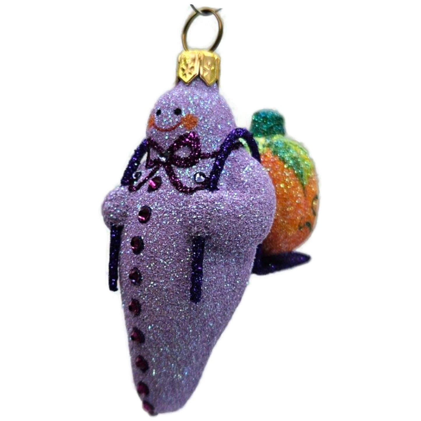 Patricia Breen Halloween Delivery Violet Purple Pumpkin Christmas Tree Ornament