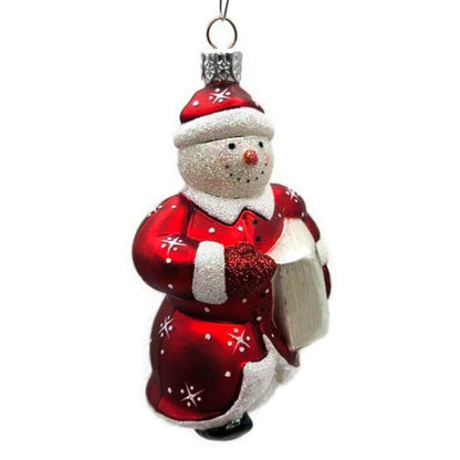 Patricia Breen Special Delivery Red Atlanta Snowman Christmas Tree Ornament