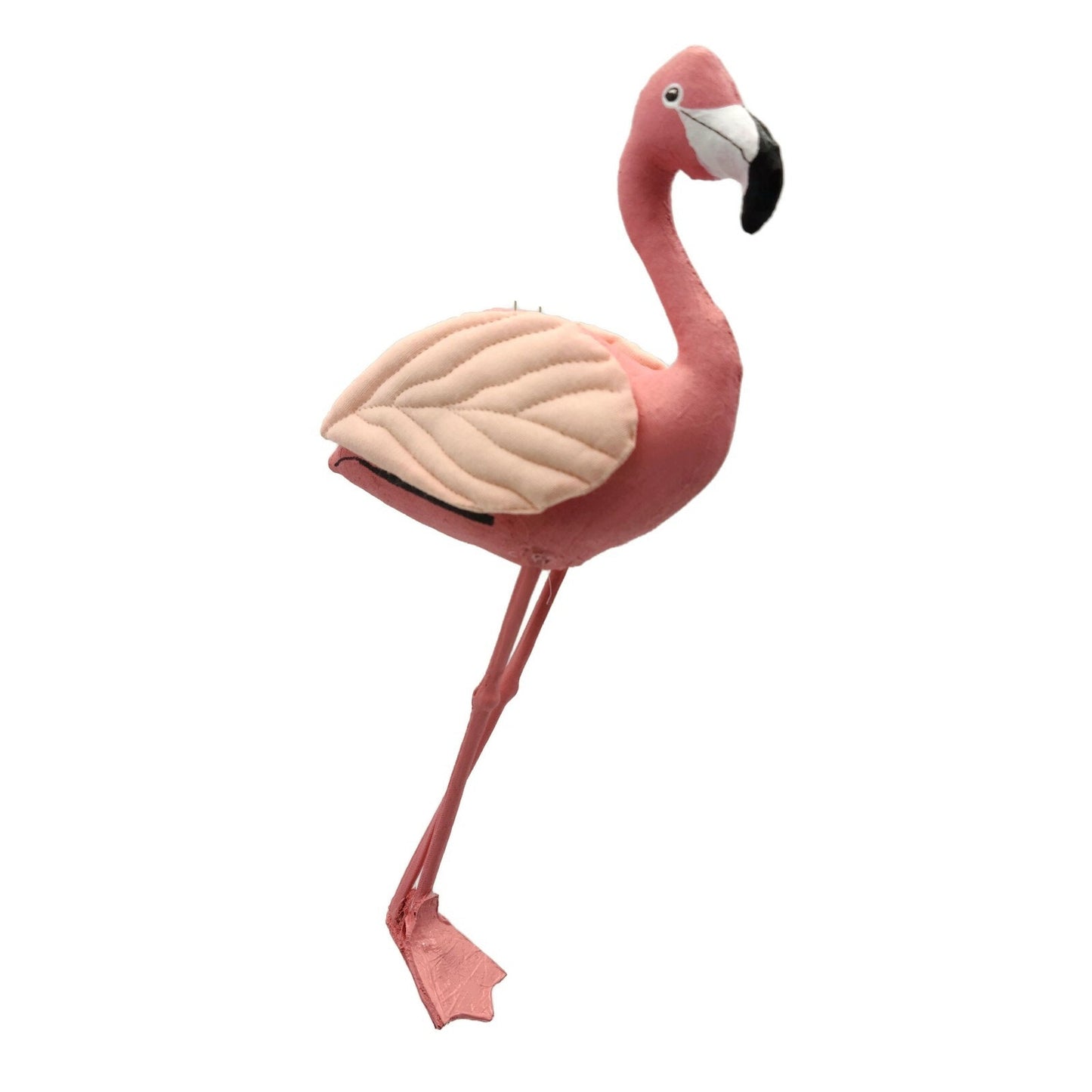 Gladys Boalt Pink Flamingo Handmade Bird Fabric Signed Christmas Tree Ornament