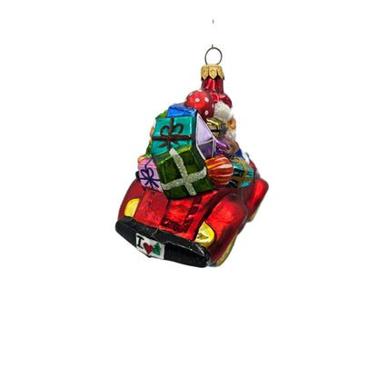 Christopher Radko Jolly Jalopy Santa Claus Christmas Tree Ornament 97-151-0