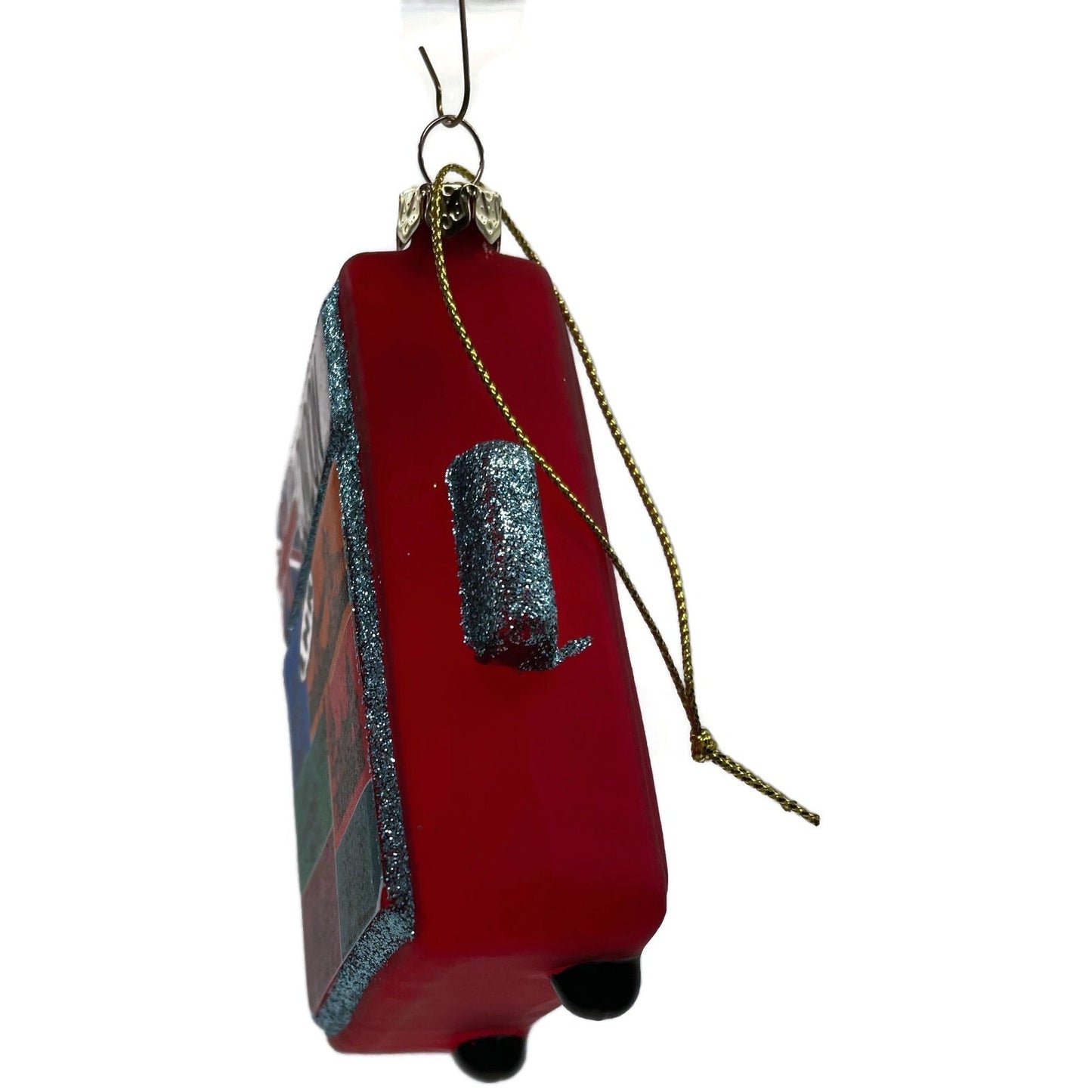 London Suitcase Blown Glass Travel Big Ben Christmas Tree Decoration Ornament