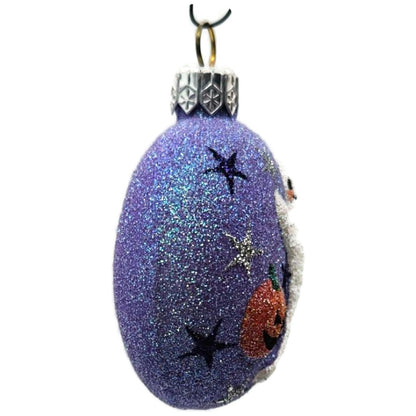 Patricia Breen Ghostly Medallion Violet Pumpkin Stars Halloween Ornament 2226