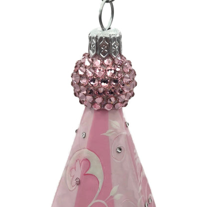 Patricia Breen Vesica Piscus Chinoiserie Pink White Christmas Tree Ornament CATZ