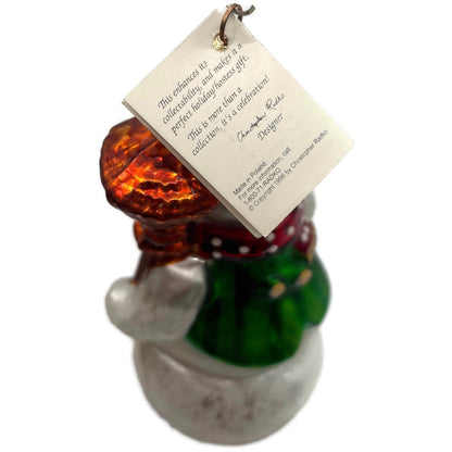 Christopher Radko Dressed to Chill Snowman Christmas Tree Ornament 98-196-0