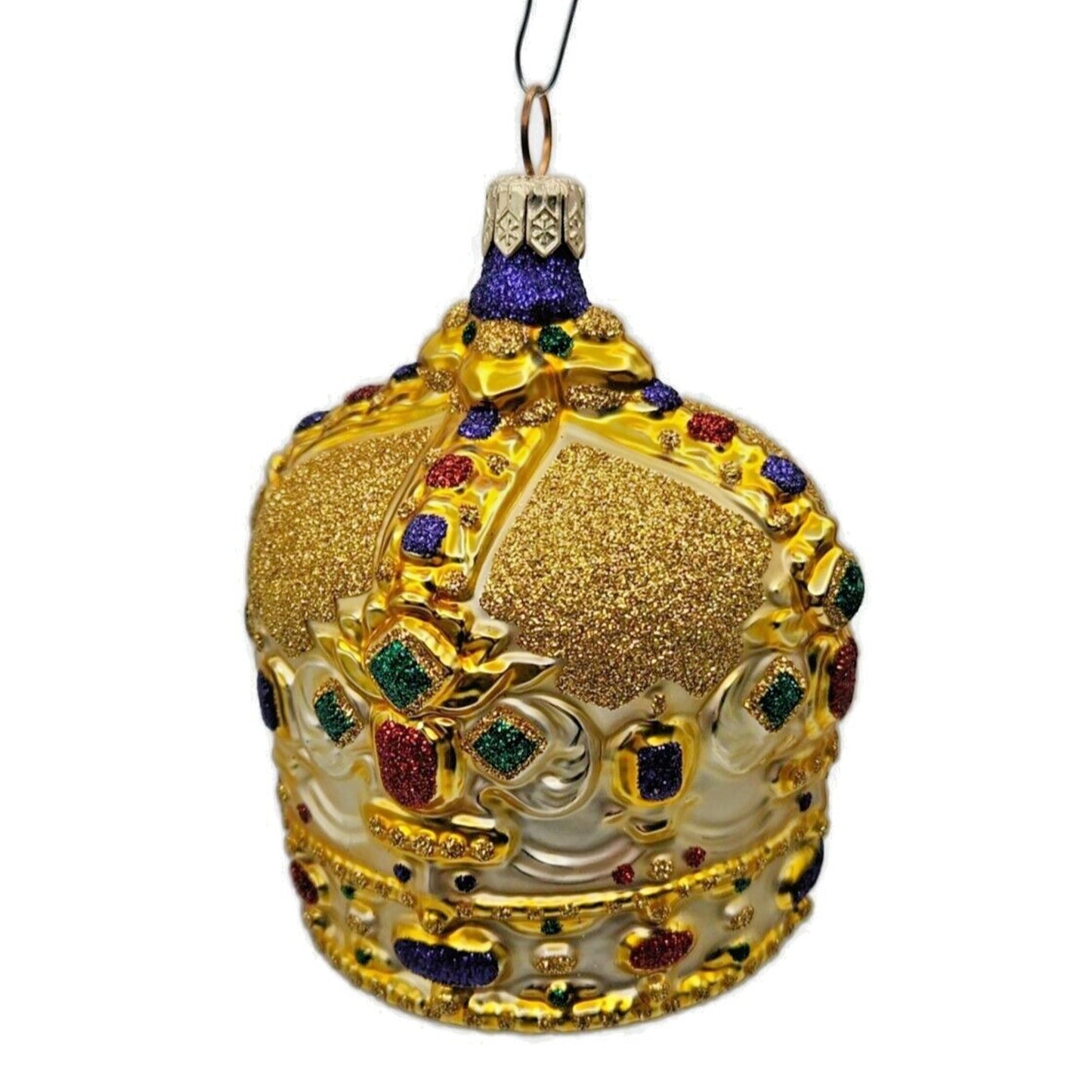 Patricia Breen Cracovian Crown Gold Glittered Christmas Holiday Tree Ornament