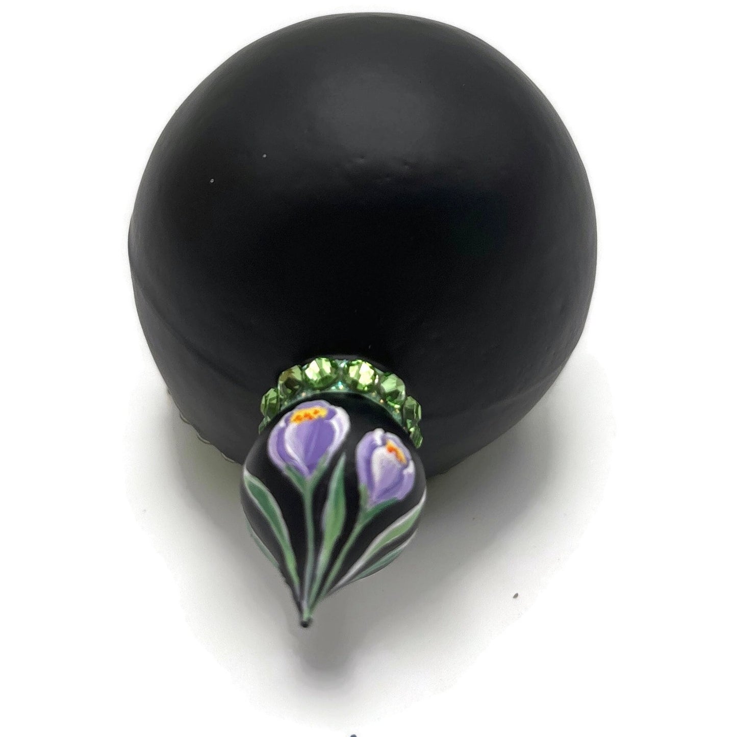 Patricia Breen Memento Reflector Botanical Black Petite Drop Christmas Ornament