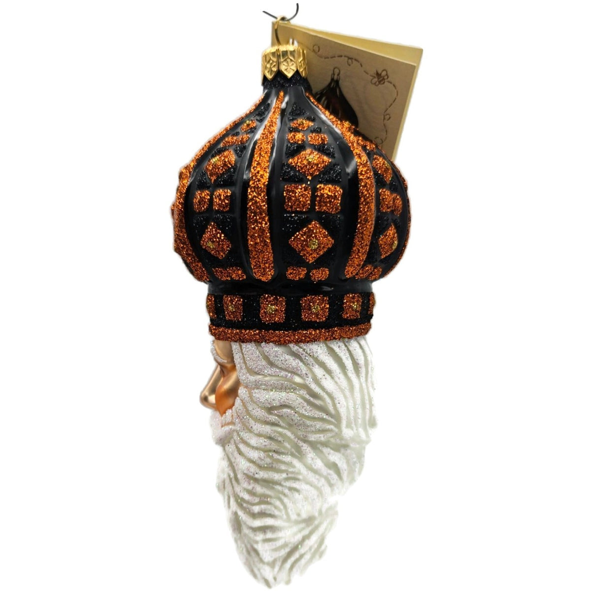 Patricia Breen Bijoux Noel Black Orange Santa Halloween Christmas Ornament 2101