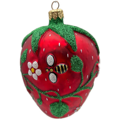 Patricia Breen Grande Strawberry Bees Fruit Red Spring Christmas Ornament NM