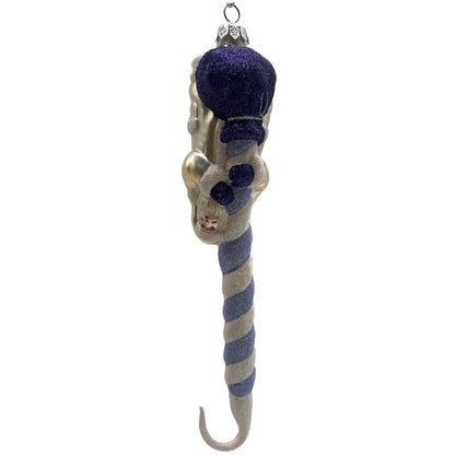 Patricia Breen Peppermint Santa Lavender Purple Stripe Christmas Ornament HCB