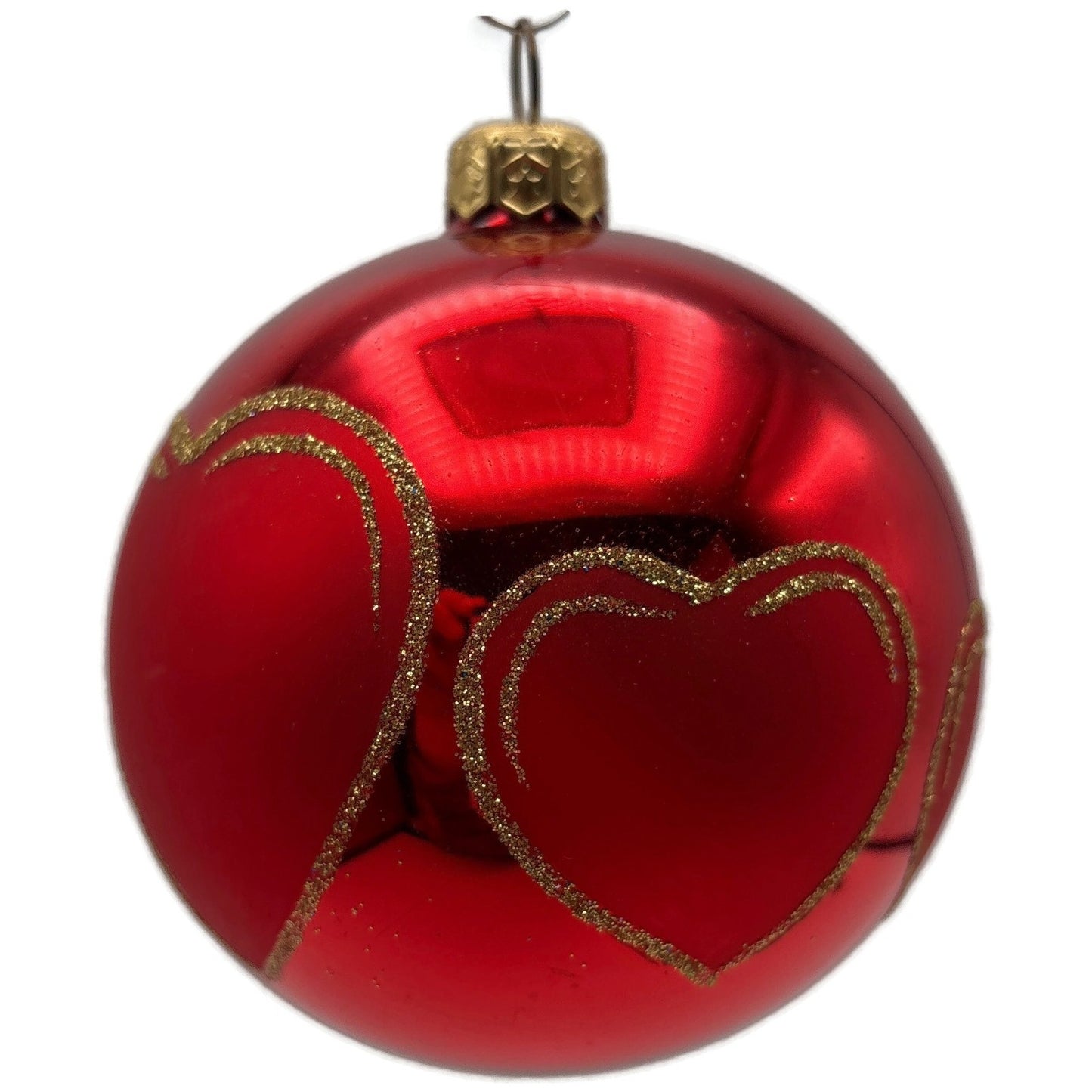 Christopher Radko Red Hearts Valentines Orb Christmas Tree Ornament