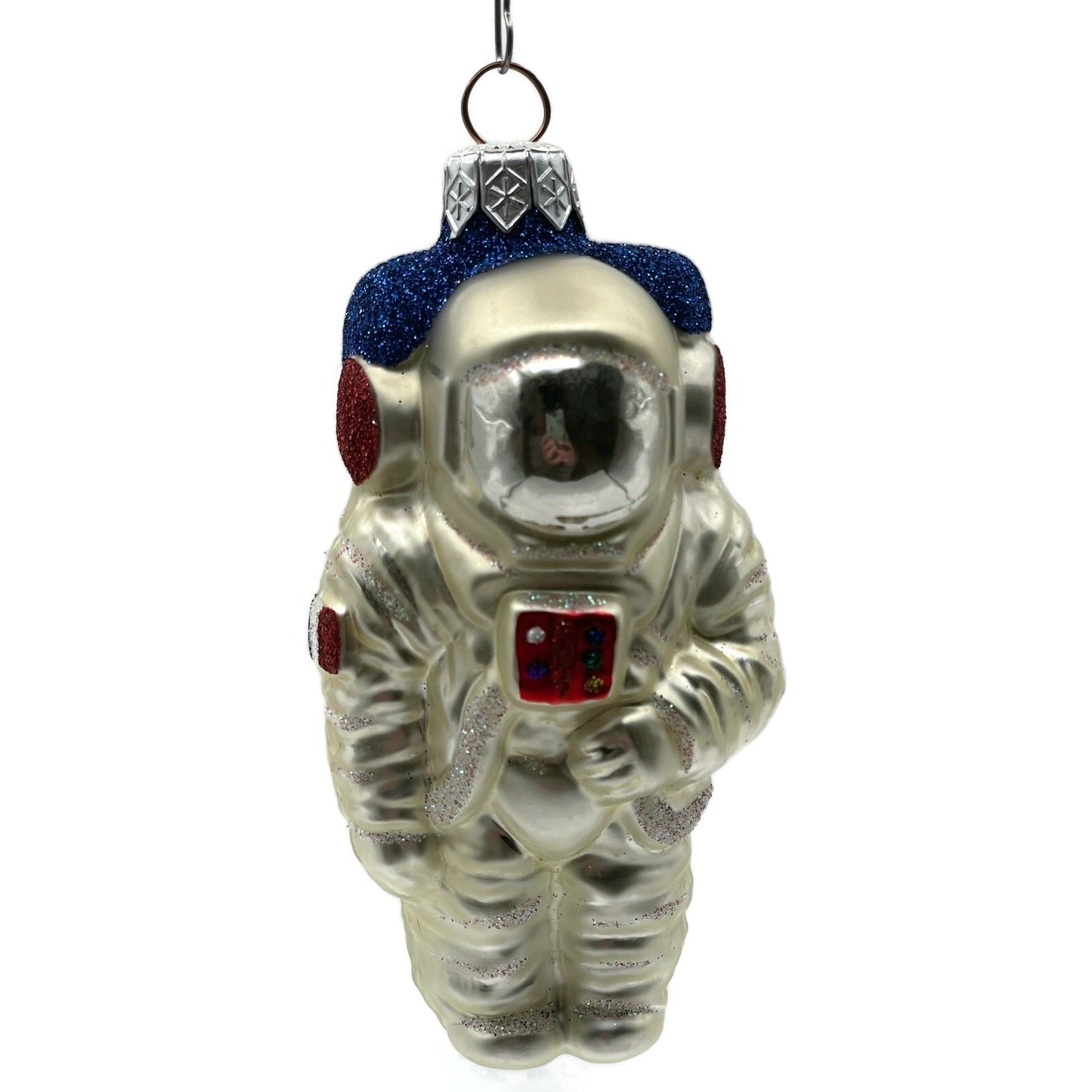 Patricia Breen A Walk on the Moon Spaceman Silver Astronaut Christmas Ornament