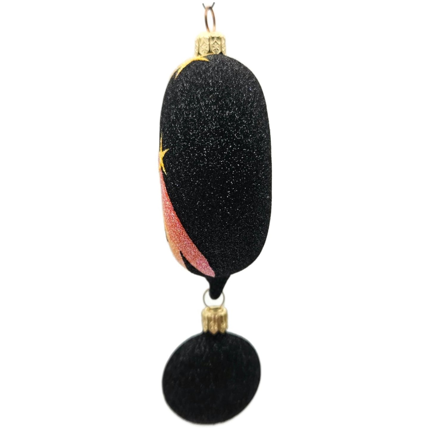 Patricia Breen Pumpkin Duo Medallion Black Stars Halloween Christmas Ornament