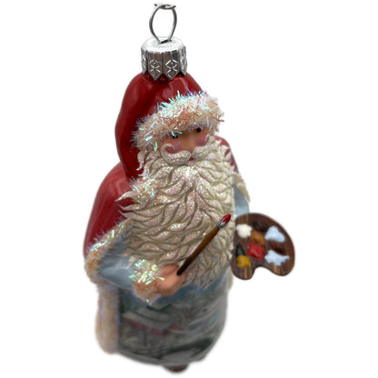 Patricia Breen Sandvika Santa Red Artistic Scene Christmas Tree Ornament AIC
