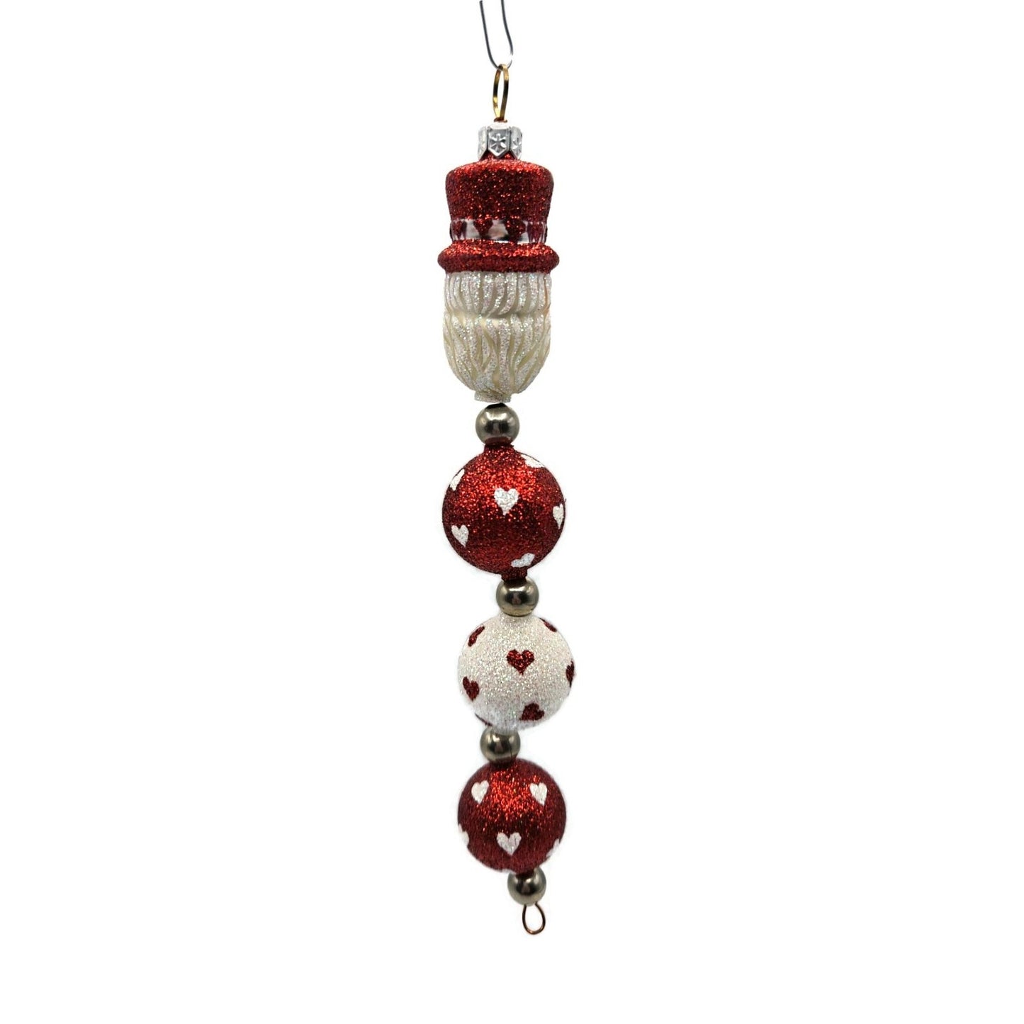 Patricia Breen Kinetic Icicle Valentines Hearts Santa Christmas Tree Ornament